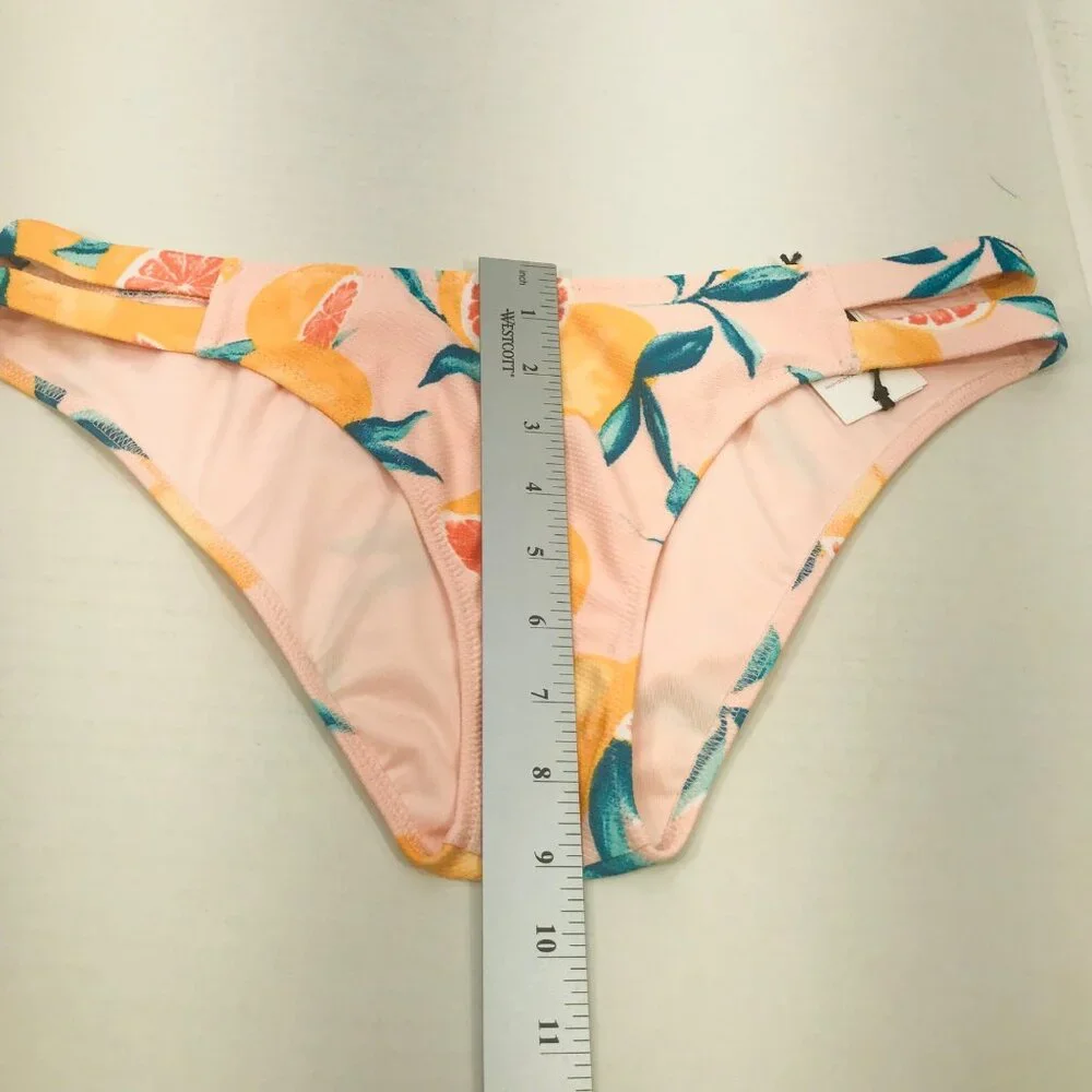 Shade And Shore Women's Medium Strappy Side Low Coverage Bikini Swim Bottom New
